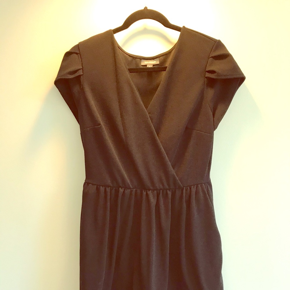 Fit and flare black cocktail dress